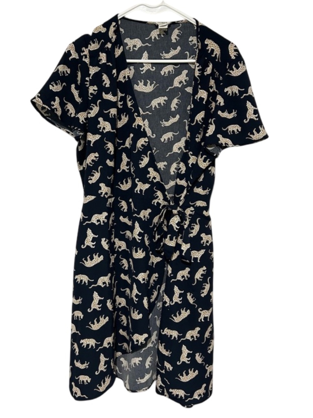 J. Crew Jaguar Print Wrap Dress Size 12
